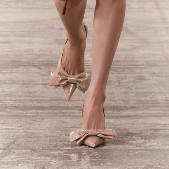 ZARA SLINGBACK HEELS WITH BOW SZ 6.5(37) - Picture 5 of 9